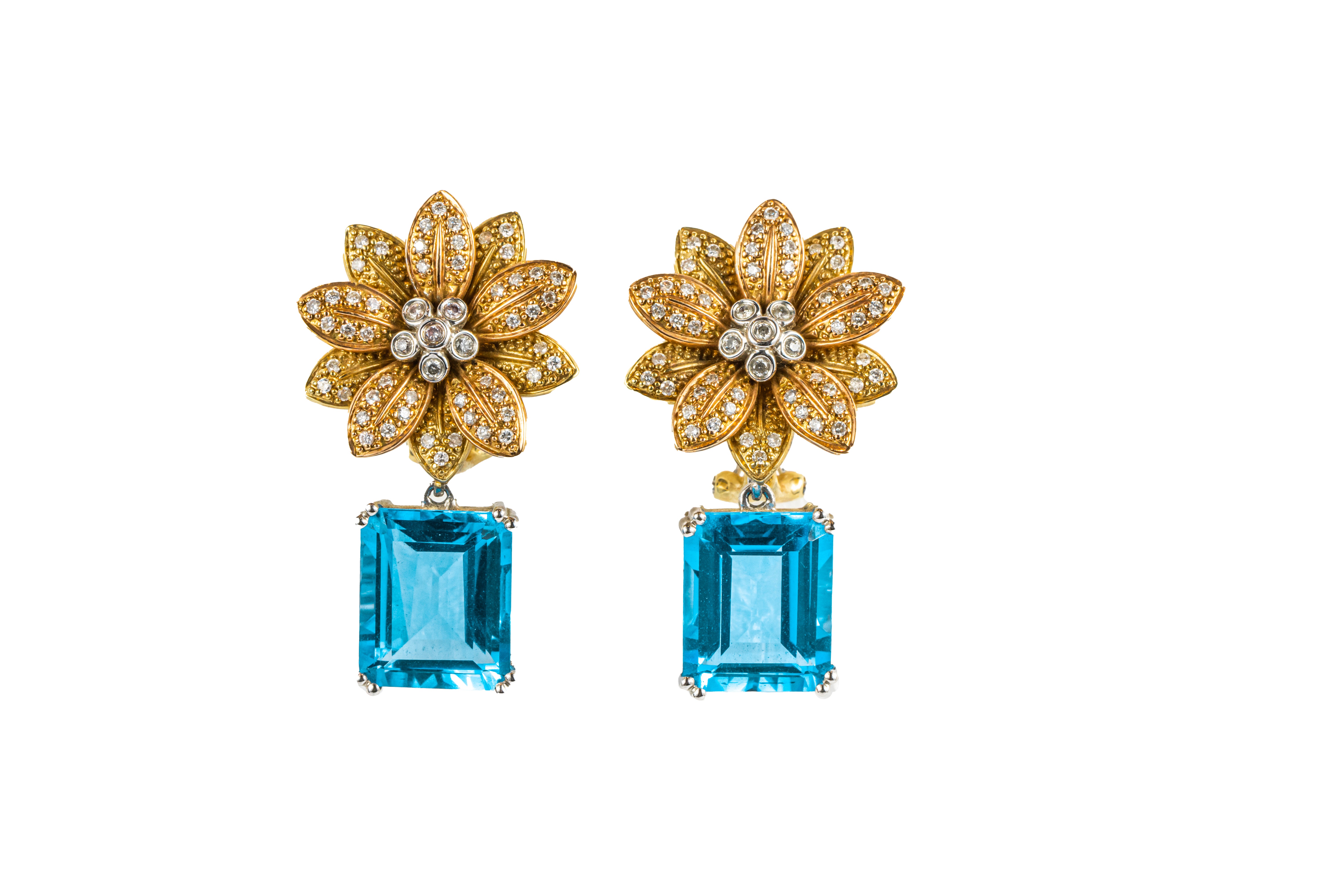 Fleur Azur Earrings